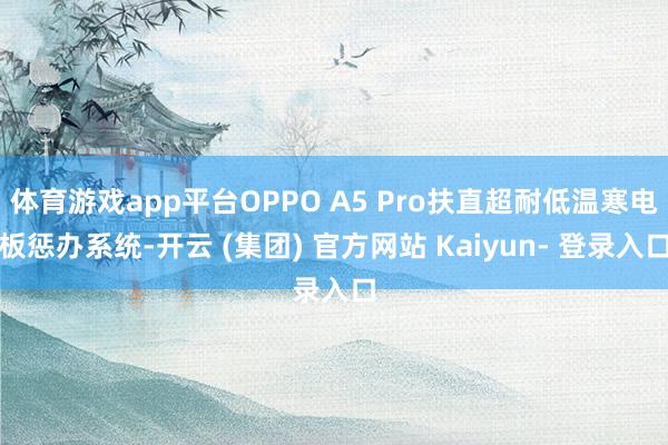 体育游戏app平台OPPO A5 Pro扶直超耐低温寒电板惩办系统-开云 (集团) 官方网站 Kaiyun- 登录入口