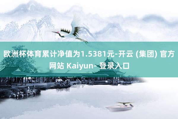 欧洲杯体育累计净值为1.5381元-开云 (集团) 官方网站 Kaiyun- 登录入口