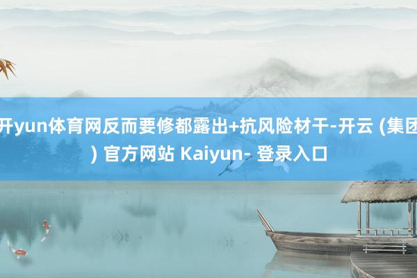 开yun体育网反而要修都露出+抗风险材干-开云 (集团) 官方网站 Kaiyun- 登录入口