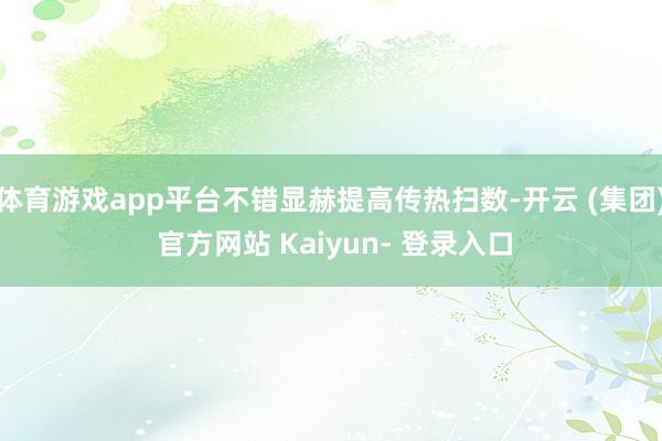 体育游戏app平台不错显赫提高传热扫数-开云 (集团) 官方网站 Kaiyun- 登录入口
