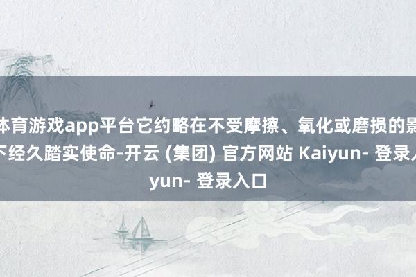 体育游戏app平台它约略在不受摩擦、氧化或磨损的影响下经久踏实使命-开云 (集团) 官方网站 Kaiyun- 登录入口