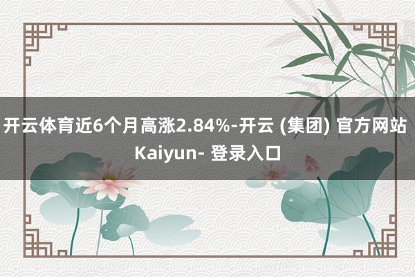 开云体育近6个月高涨2.84%-开云 (集团) 官方网站 Kaiyun- 登录入口