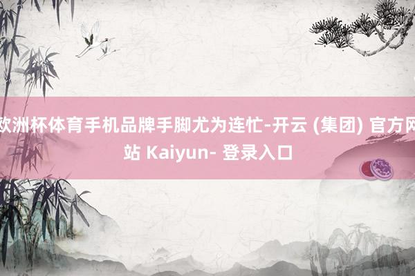 欧洲杯体育手机品牌手脚尤为连忙-开云 (集团) 官方网站 Kaiyun- 登录入口