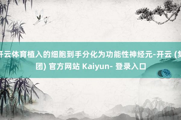 开云体育植入的细胞到手分化为功能性神经元-开云 (集团) 官方网站 Kaiyun- 登录入口