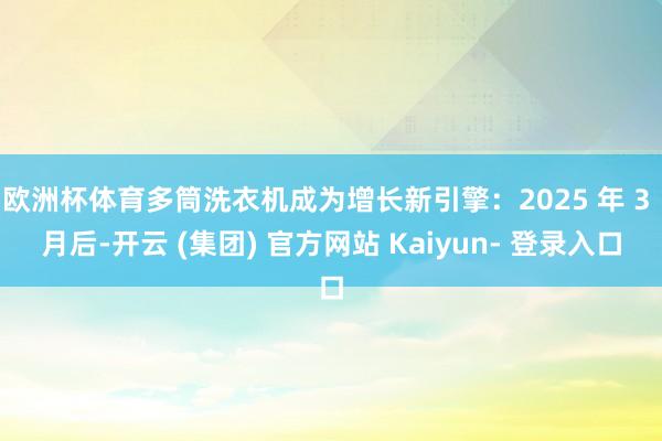 欧洲杯体育多筒洗衣机成为增长新引擎：2025 年 3 月后-开云 (集团) 官方网站 Kaiyun- 登录入口